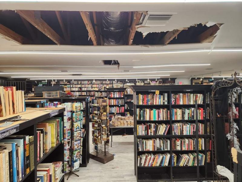 Sandman Books Hurricane Ian Damage